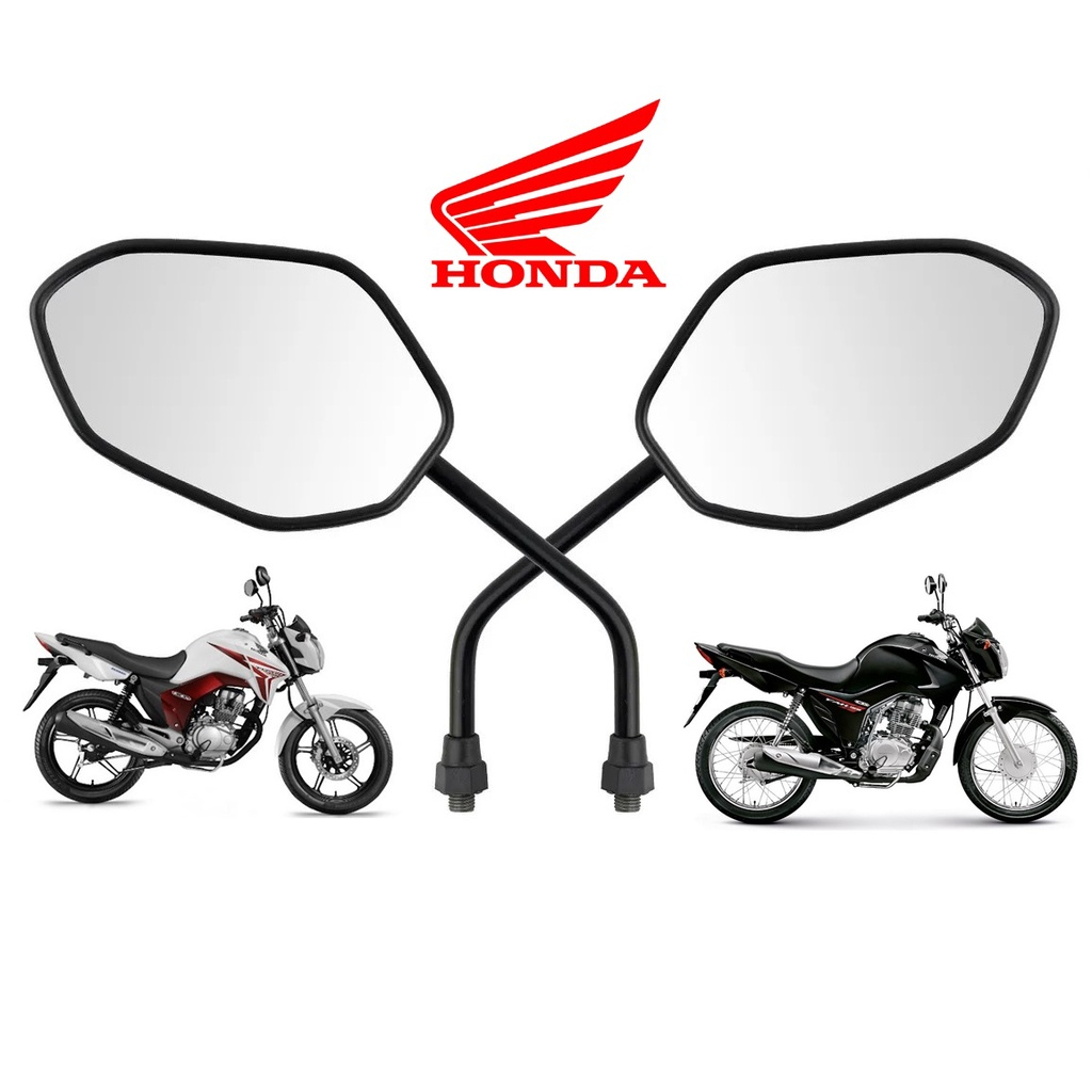 Par De Espelho Retrovisor Para Moto Honda Cg Titan Cg