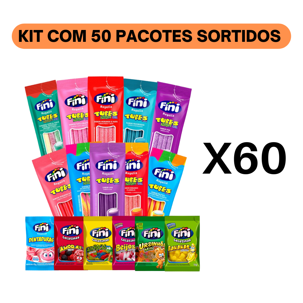 Kit Pacotes Bala Fini Sabores Variados G Shopee Brasil