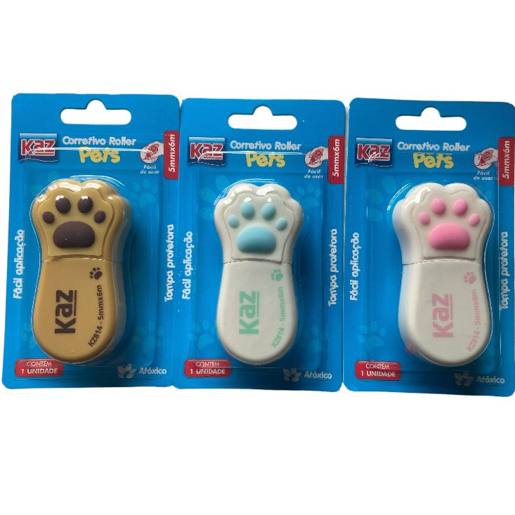 Corretivo Em Fita Roller Pets Patinha Fofa Kaz Shopee Brasil