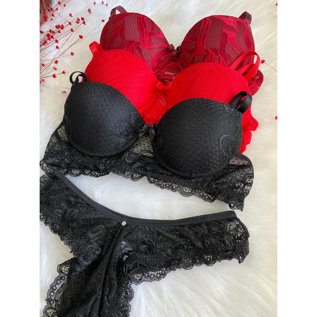 Kit Lingeries Bojo Feminina Calcinha Renda Rendada Tanguinha Shopee