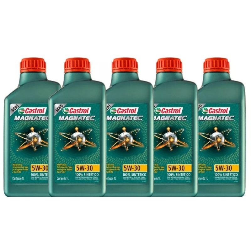 Kit 05 Lts Castrol Magnatec 5w30 API SP ILSAC GF 6 Shopee Brasil