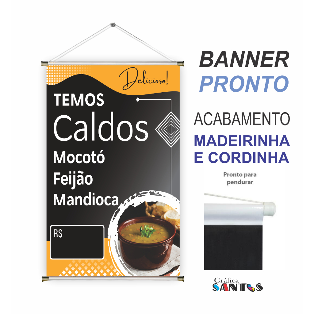 1 banner pronto tema CALDOS REF 314 obs NÃO HÁ POSSIBILIDADE DE