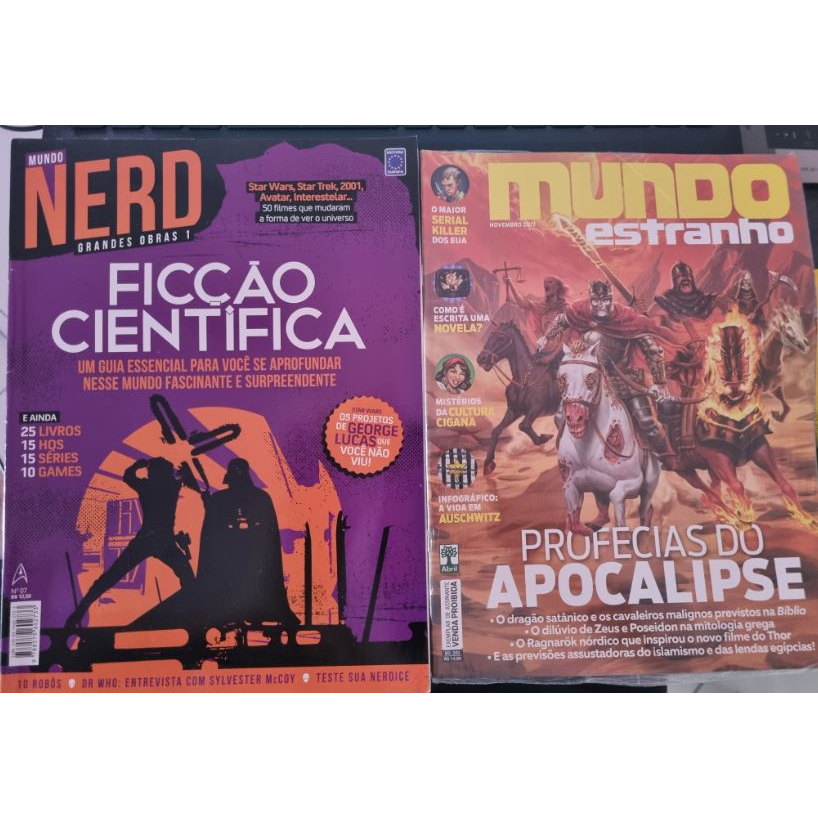 LOTE 02 REVISTAS MUNDO ESTRANHO E MUNDO NERD Shopee Brasil