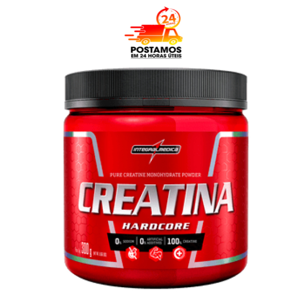 Creatina 300g Monohidratada Hardcore 100 Pura Integralmedica Rende