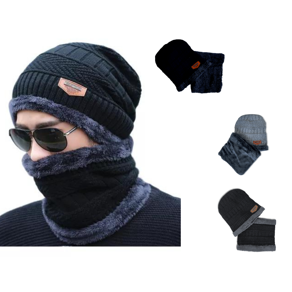 Gorro E Gola Forrado Touca Cachecol Shopee Brasil