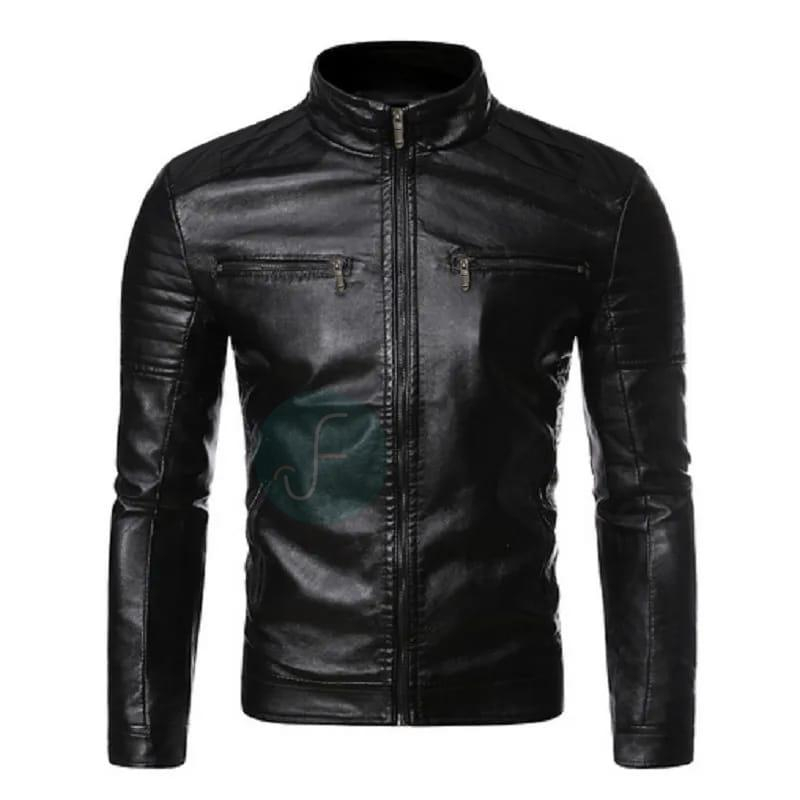 Jaqueta De Couro Masculina Slim Elegante Moderna Shopee Brasil