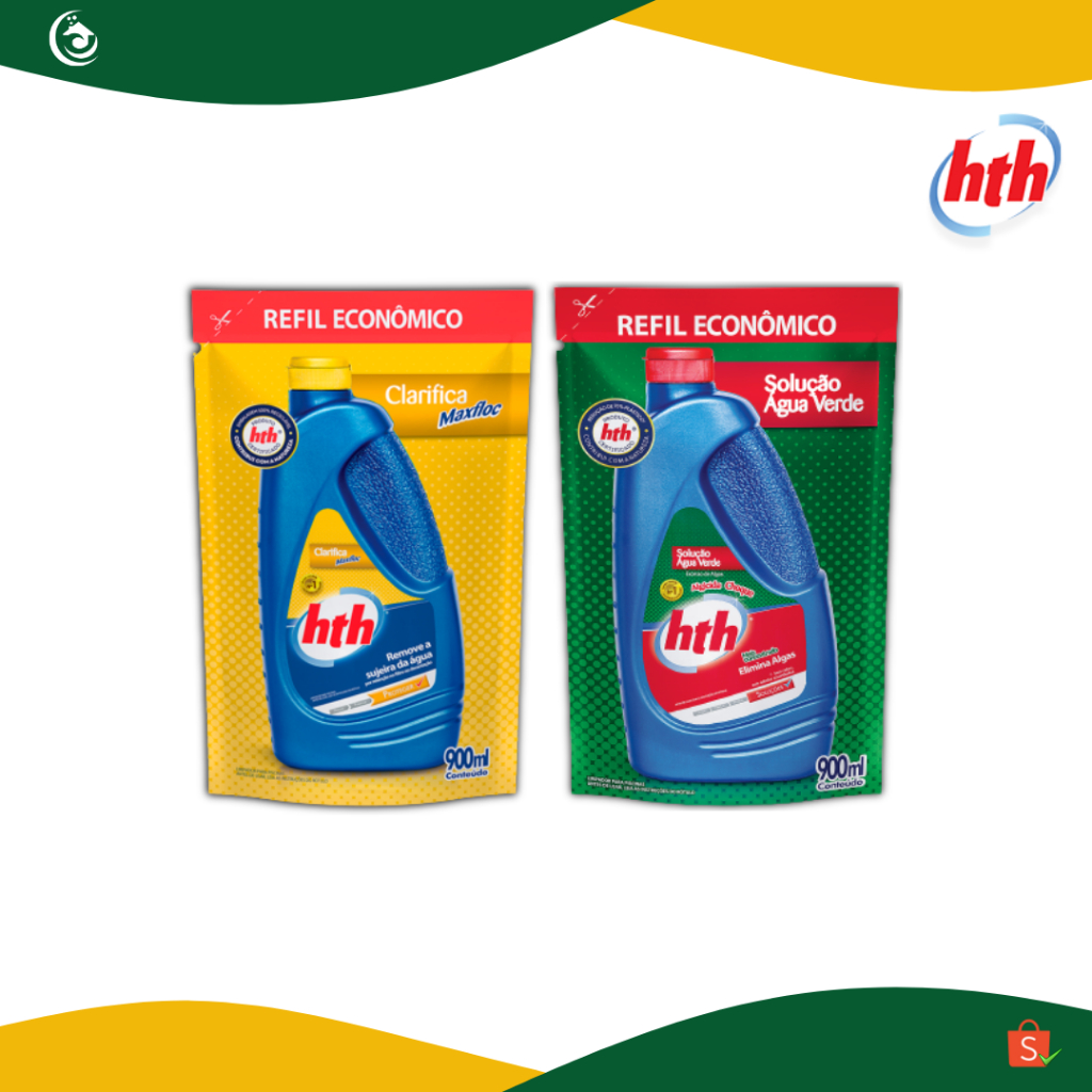 Kit Algicida Choque Clarificante HTH Refil Shopee Brasil