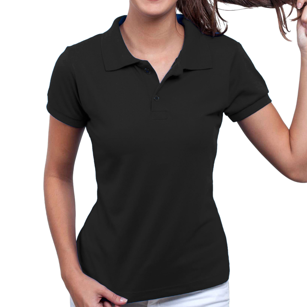 Camisa Polo Feminina Logo Estampado No Peito Uniforme Profissional