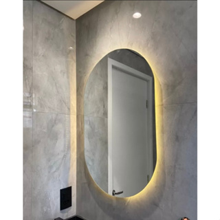 Espelho orgânico oval Led 50x80cm lapidado Shopee Brasil