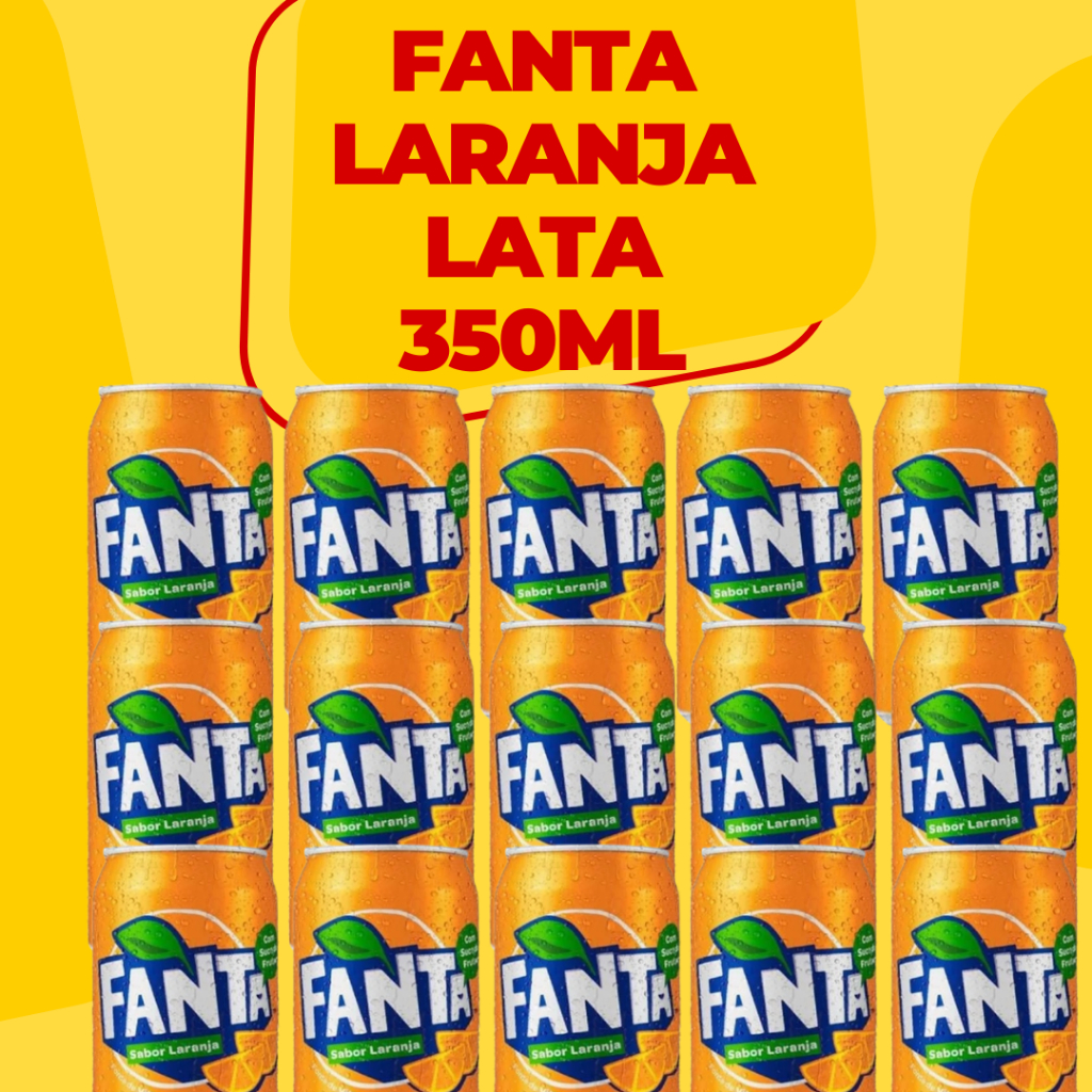 Refrigerante Fanta Laranja Lata 350ML Fardo Pack 12Unidades Shopee Brasil