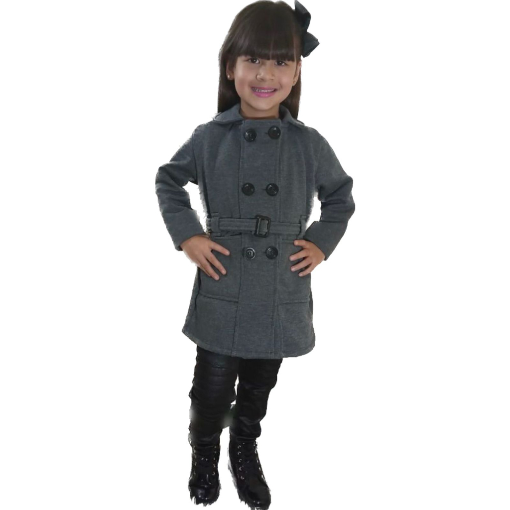 Blusa De Frio Menina Infantil Sobretudo Quentinho Shopee Brasil