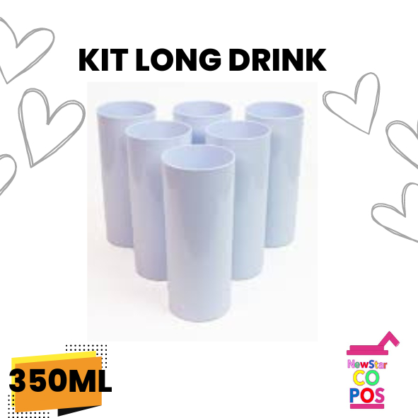 Kit Copos Long Drink Fechados Ml Shopee Brasil