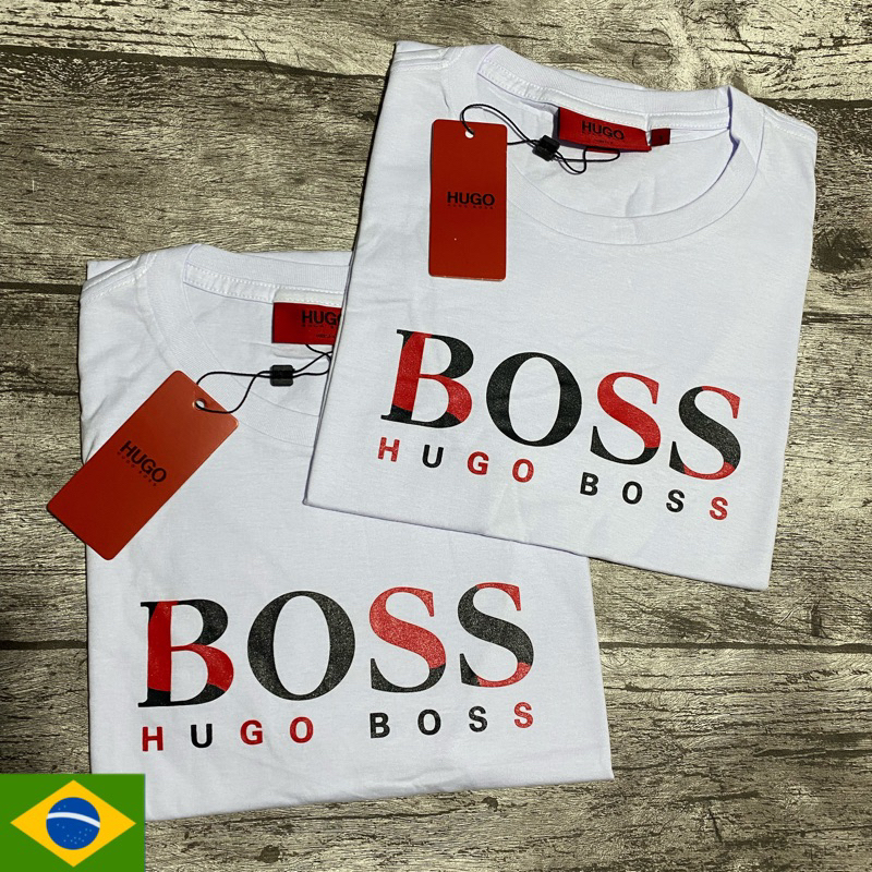 Camiseta Masculina Hugo Boss Peruana Elastano 40 1 Shopee Brasil