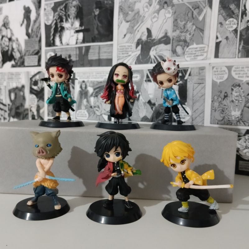 Action Figures Demon Slayer Colecion Veis Em Pvc Kimetsu No Yaiba