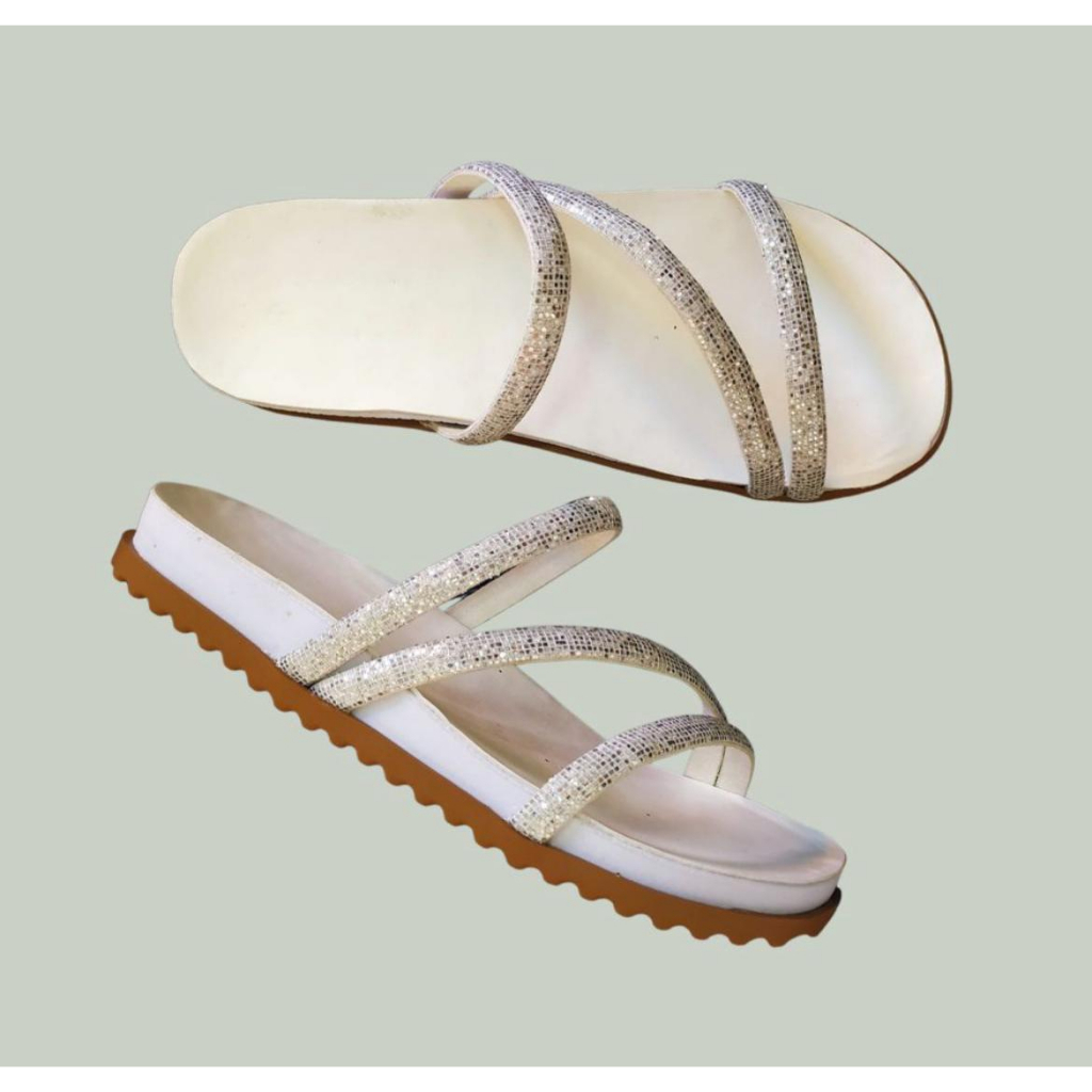 Sand Lia Papete Birken Glitter Rasteirinha Feminina Brilho Chinelo