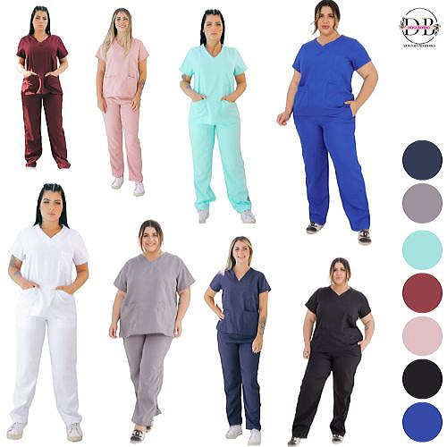 Conjunto Pijama Scrub Cirúrgico Hospitalar de Gabardine 10 Shopee Brasil