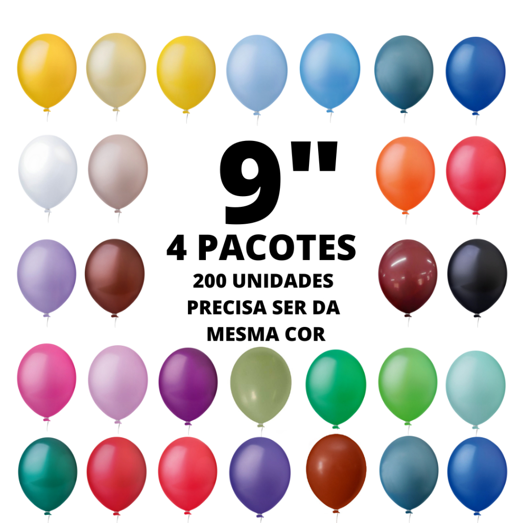 Bexiga Happy Day 9 Polegadas 50 Unidades C 4 Pacotes Shopee Brasil