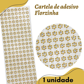 Cartelas De Adesivo Autocolante Florzinha Sticker 01 Unidade