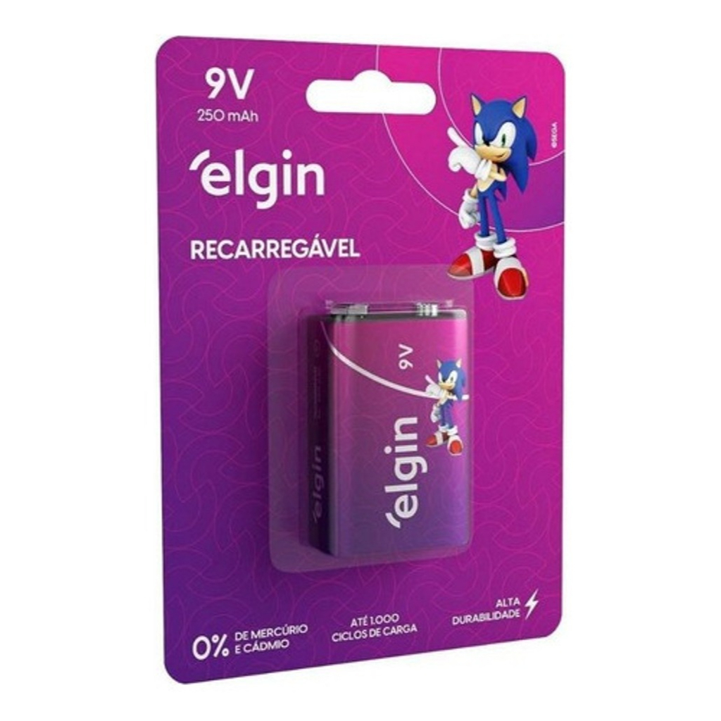 Bateria Recarregavel 9v Elgin Energy 250mah Original Shopee Brasil