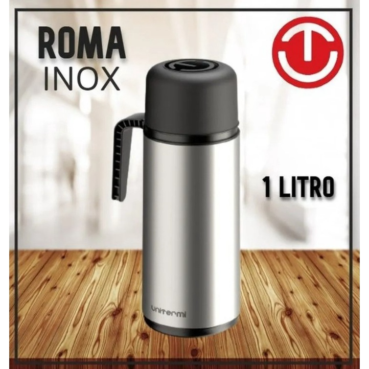 Garrafa T Rmica Mesa Roma Inox Unitermi Litro Caf Ch Shopee Brasil