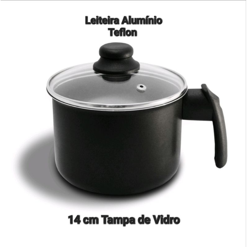 Caneco Alum Nio Teflon Antiaderente Cm Tampa De Vidro Shopee Brasil