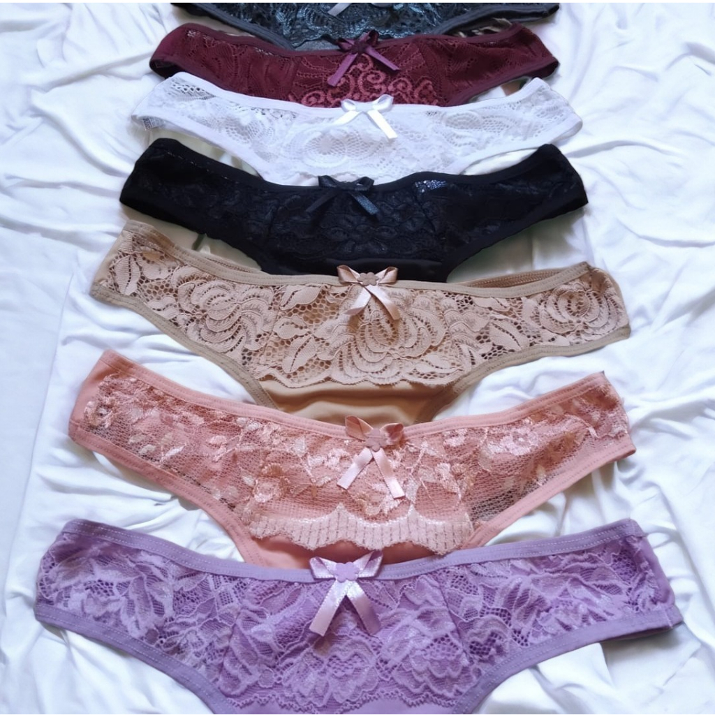 Kit Calcinhas Microfibra E Renda Tanga Fio Lingerie Shopee Brasil