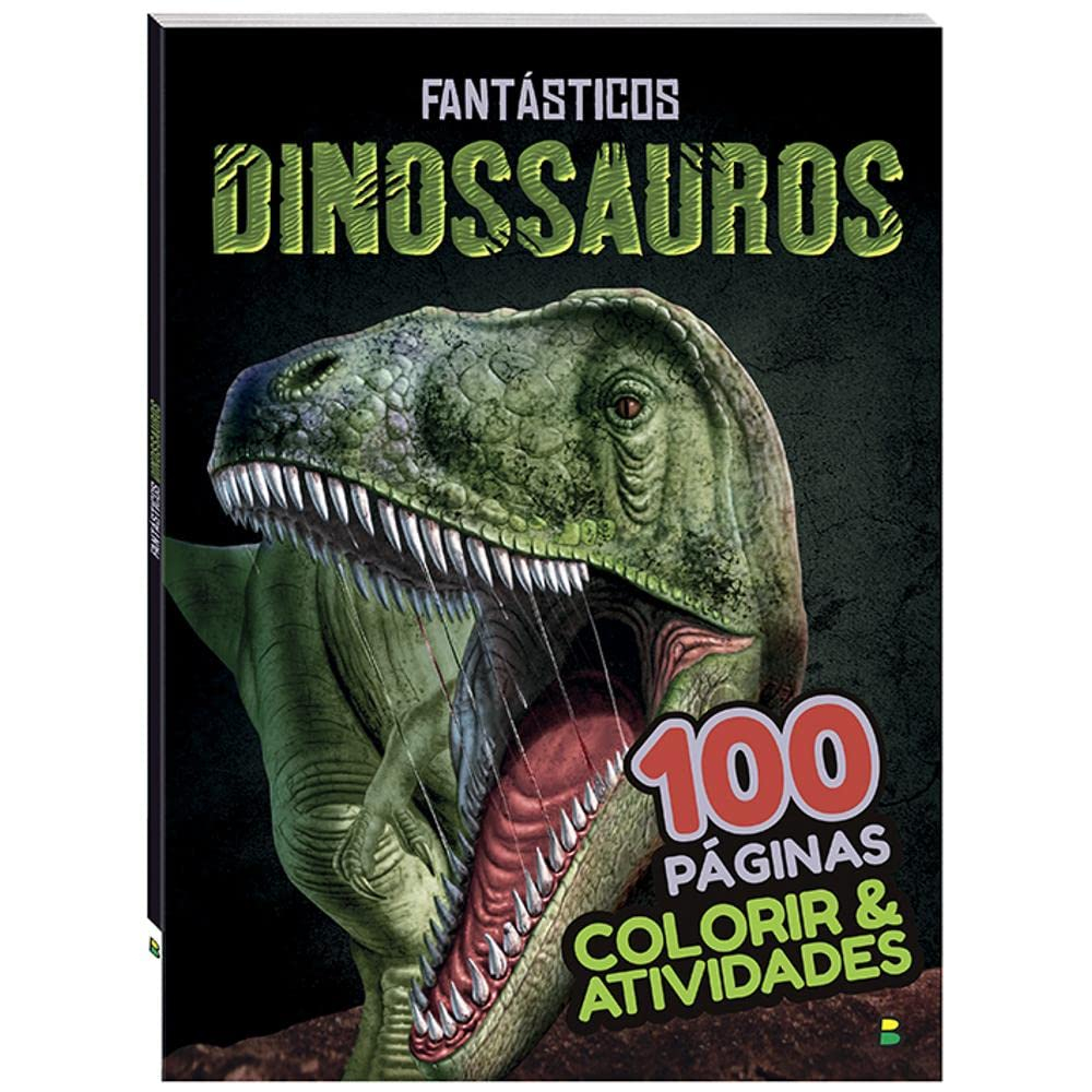 Livro Infantil Fantásticos Dinossauros Colorir e Atividades Shopee