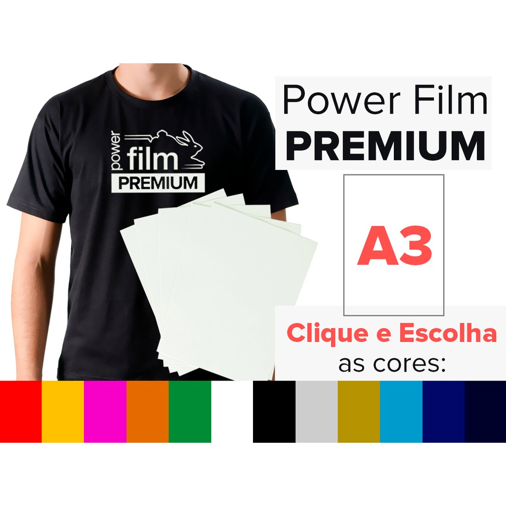 Filme De Recorte Termocolante Power Film Premium A3 Todas As