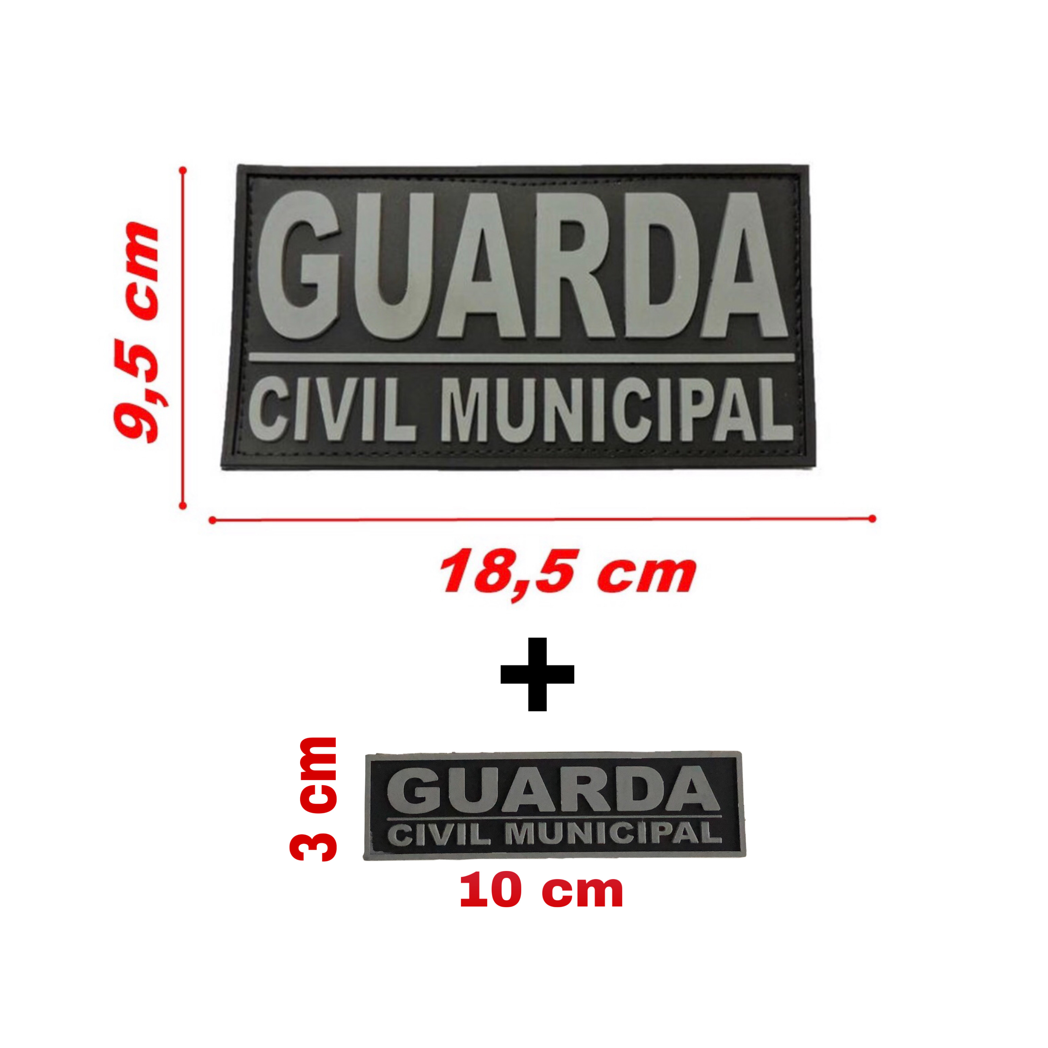 Kit Emborrachado Patch Guarda Civil Municipal Cinza Ou Amarelo