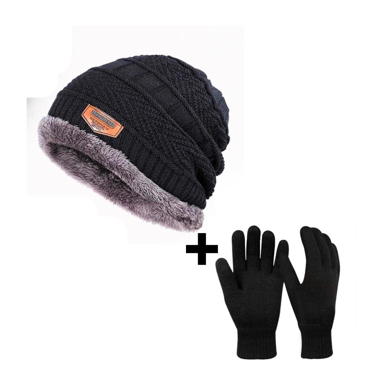 Jogo Kit Touca Luva De Lã Forrada Inverno Frio Gorro Toca Feminina