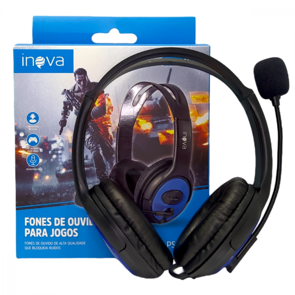 Fone De Ouvido Headset Gamer Para Console Ps4 X Box One Fon 8619