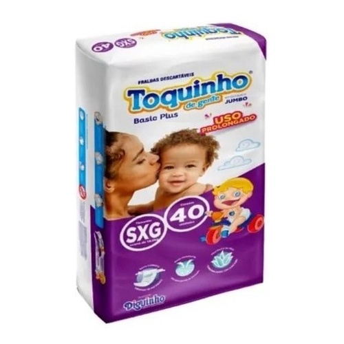 Fralda Diguinho Toquinho De Gente Basic Plus Tamanho SUPER GG Todos Os