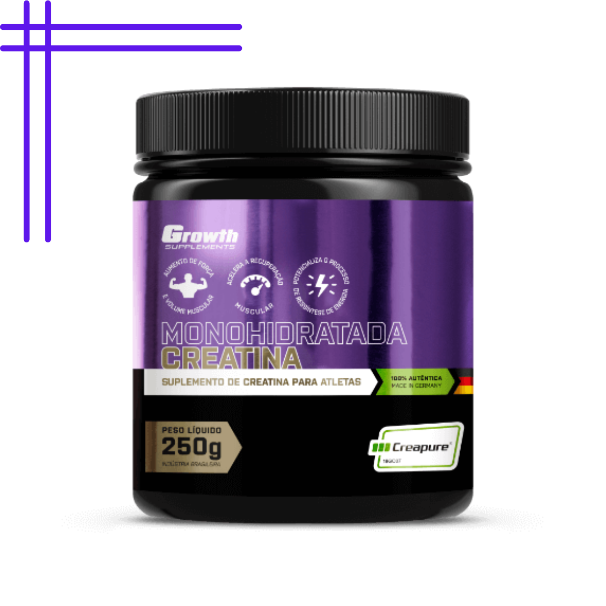 Creatina G Creapure Original Growth Supplements Shopee Brasil