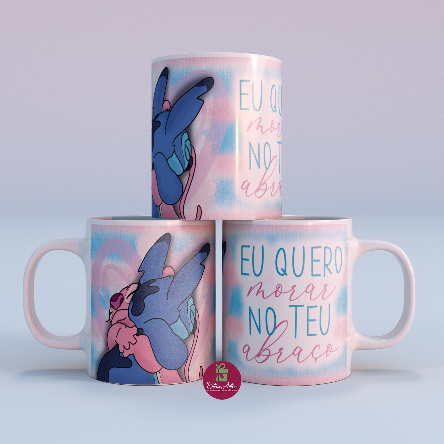 Caneca Lilo Stitch Namorados Casal Personalizada Shopee Brasil