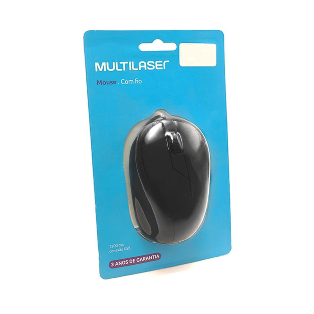 Mouse Emborrachado Preto Fio Usb Dpi Mo Anos De