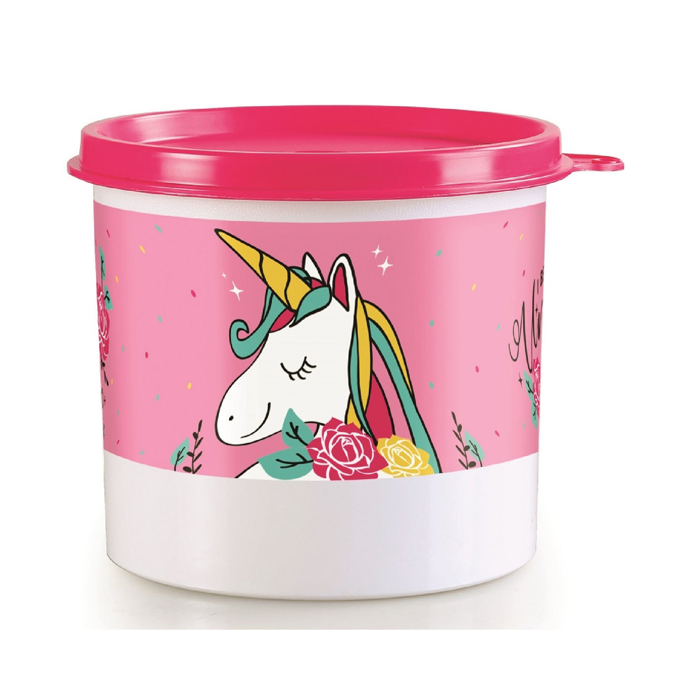 Tupper Redondinha Rosa Ml Unicornio Tupperware Importada Shopee