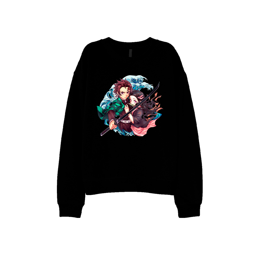 Blusa Moletom Demon Slayer Tanjiro Kamado E Nezuko Kamado REF 1039