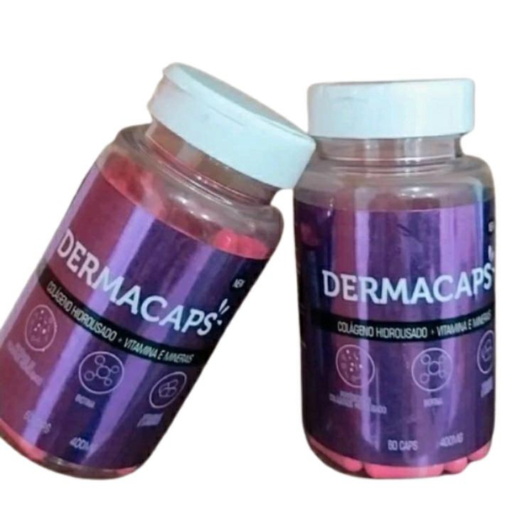 Dermacaps Colágeno Verisol 2 Potes 60 cápsulas Shopee Brasil