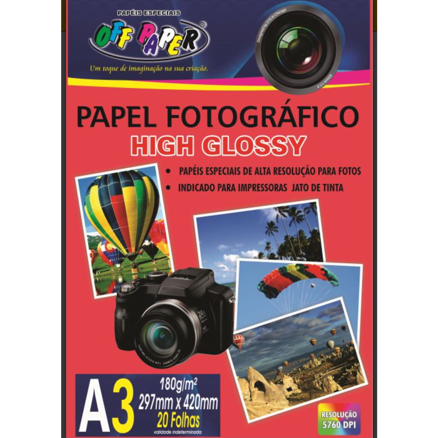 Papel Fotogr Fico High Glossy A Folhas Off Paper Shopee Brasil