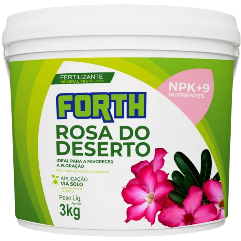 Adubo Fertilizante Forth Rosa Do Deserto 3kg Floração Flor Shopee Brasil