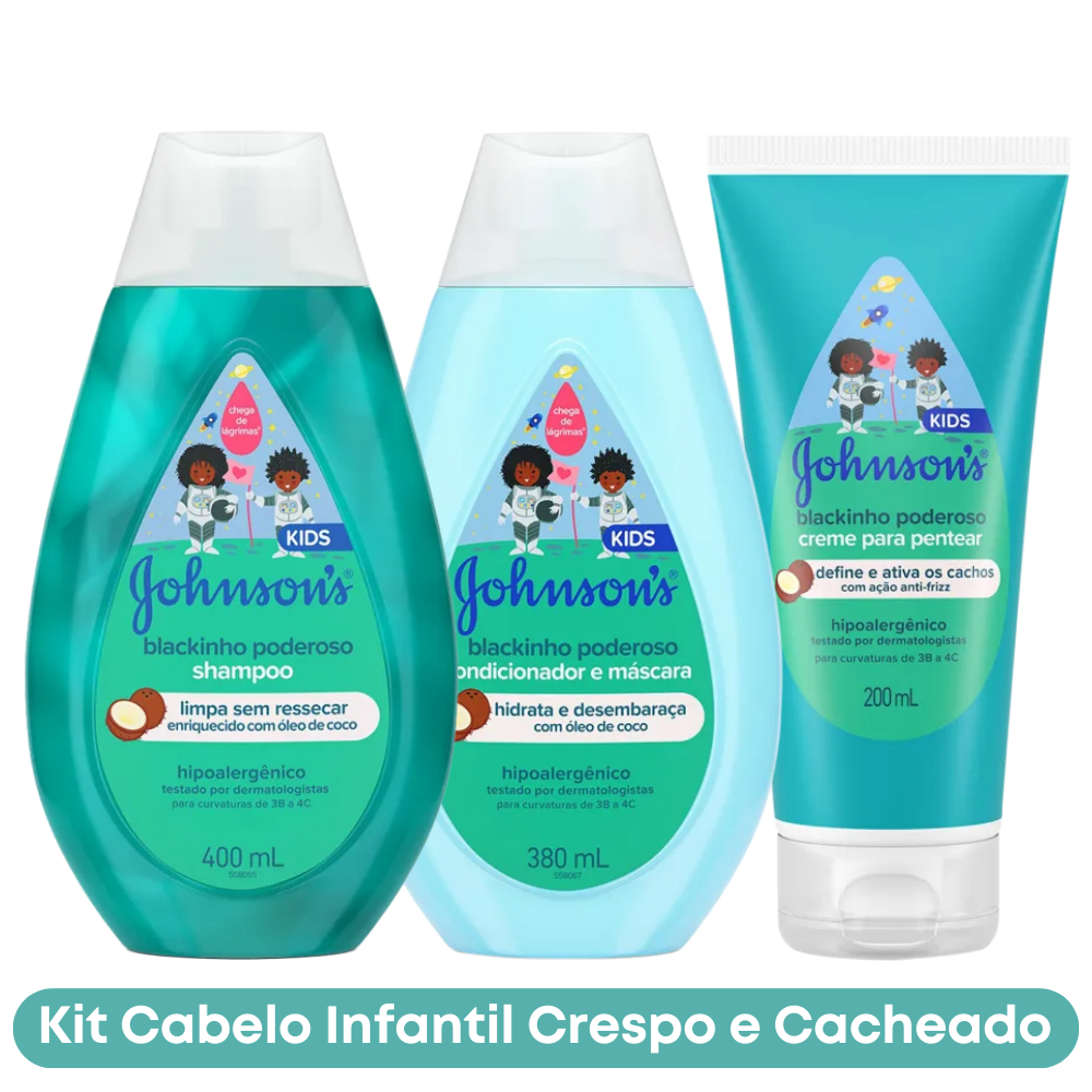 Kit Cabelo Infantil Crespo E Cacheado Shampoo Ml Condicionador