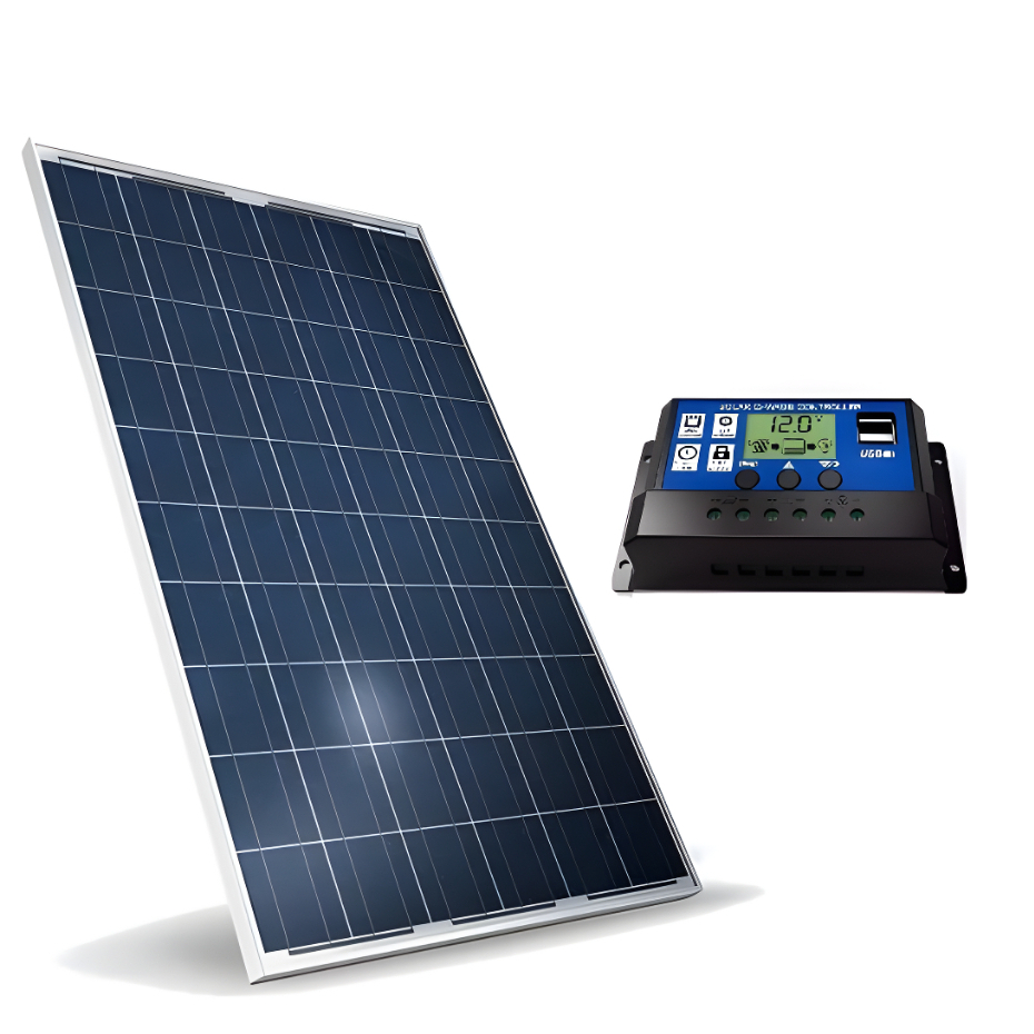 Painel Placa Solar Fotovoltaica W Inmetro Controlador De Carga