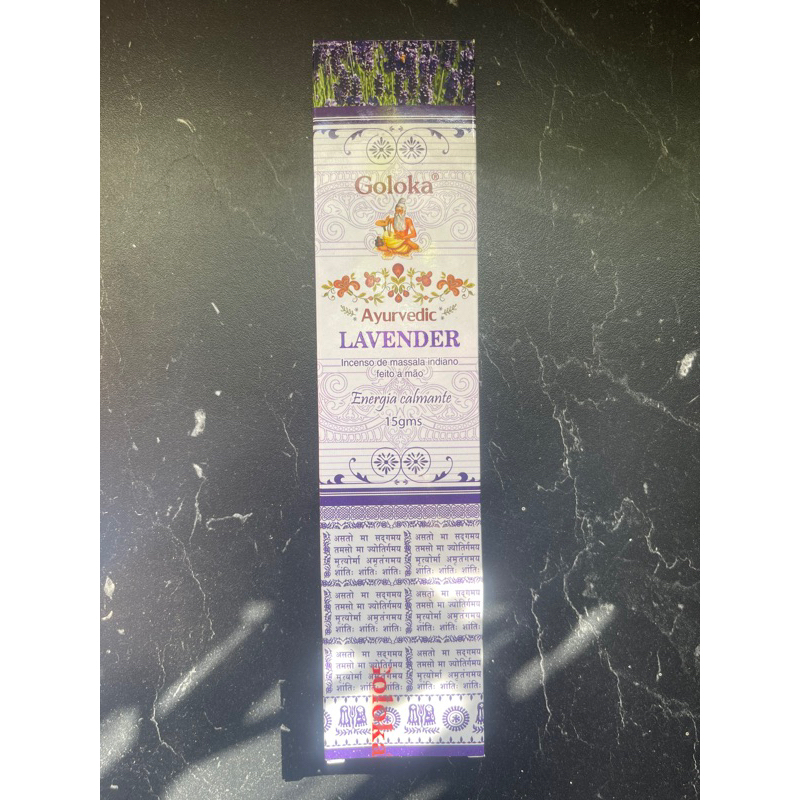 Incenso Ayurvedic Goloka Palito Lavander Shopee Brasil