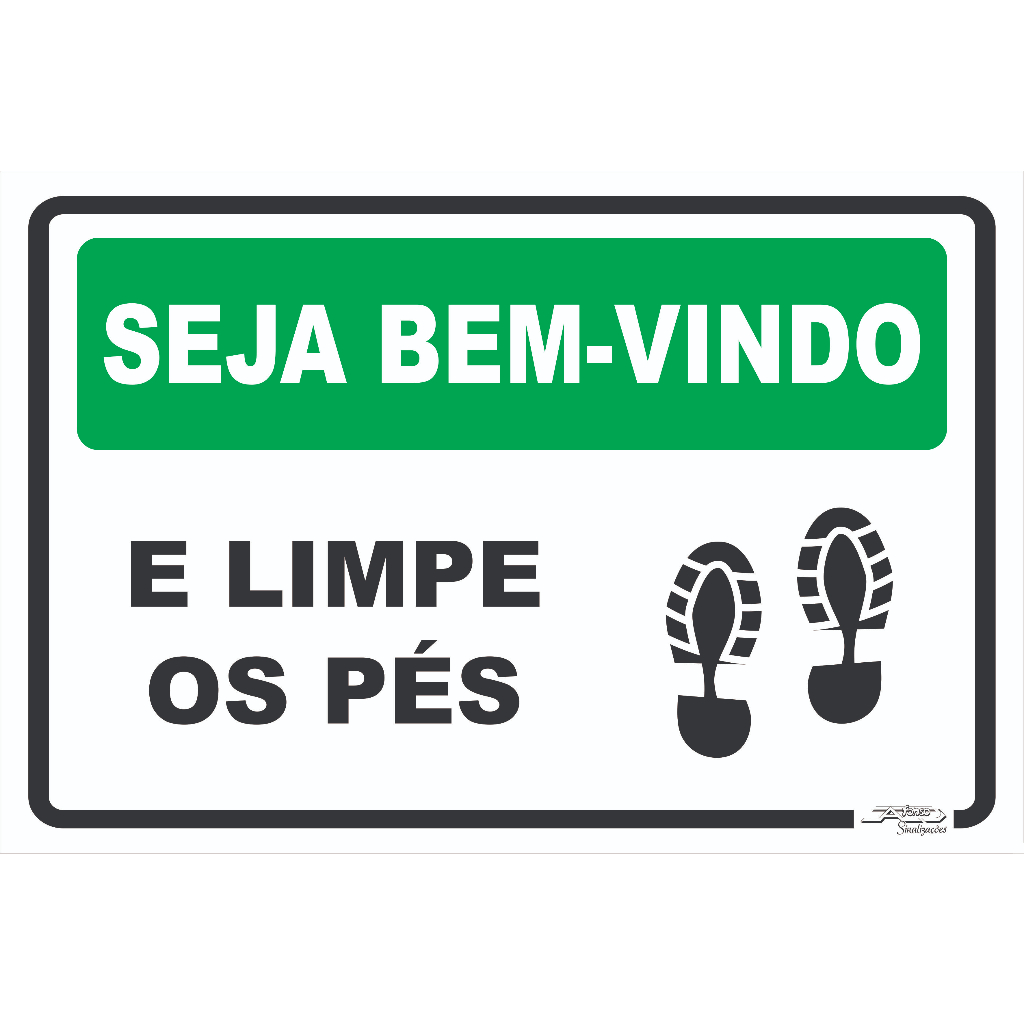 Placa De Sinaliza O Seja Bem Vindo E Lave Os P S X Shopee Brasil