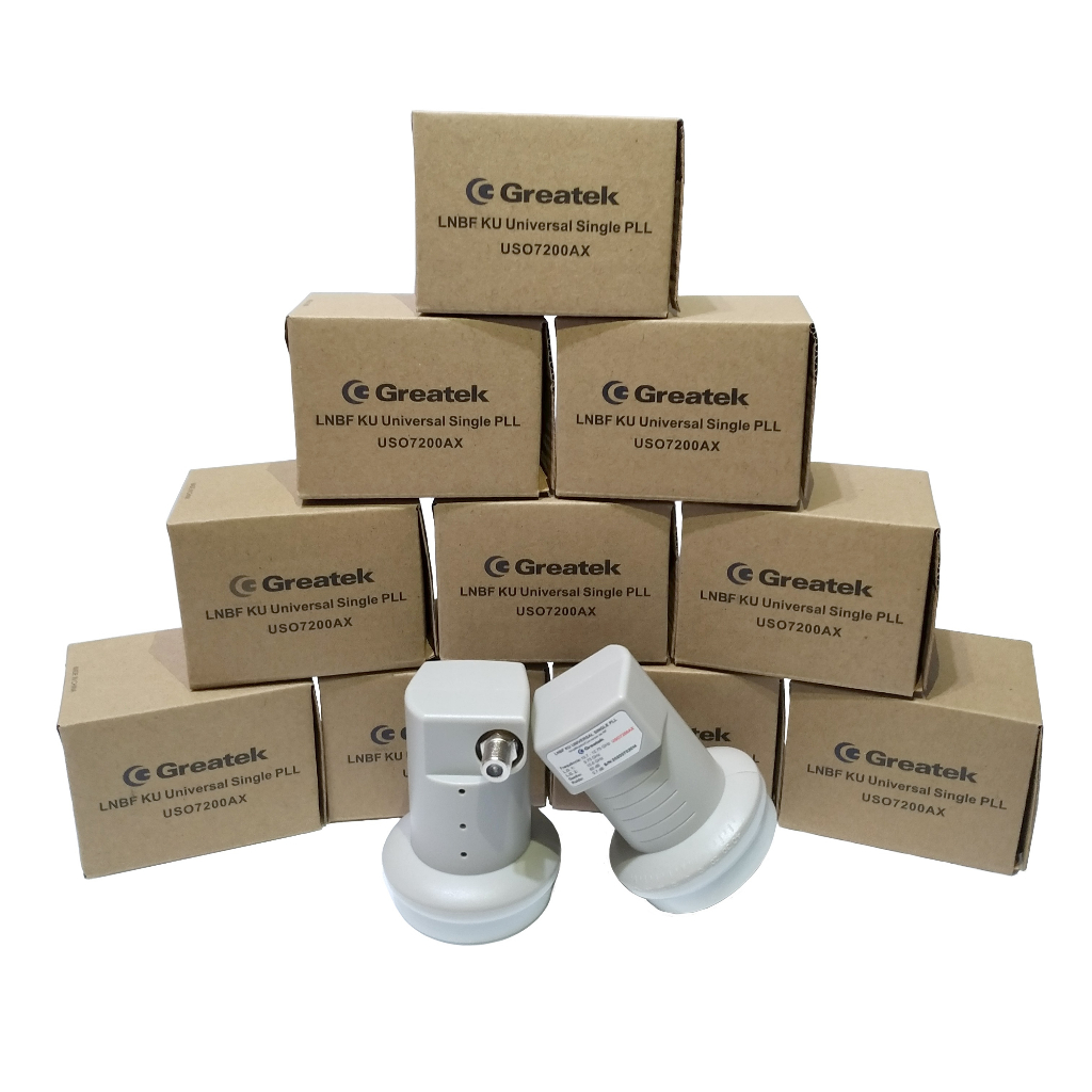 Kit 30 Lnb Lnbf Simples Cinza Greatek Universal Banda Ku Monoponto