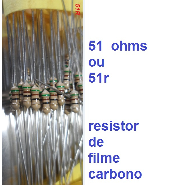 Resistor Carbono 51r 1 4w 5 5 Unidades Shopee Brasil