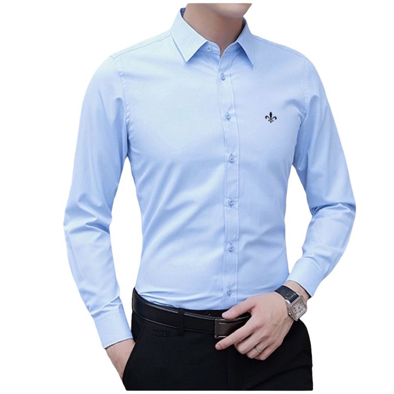 Camisa Social Slim Fit Manga Longa Lisa Masculina Luxo Shopee Brasil