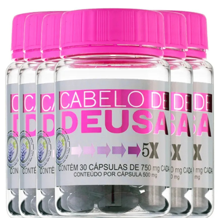 Kit X Biotina Cabelo De Deusa Cabelos Pele Unhas Caps Shopee