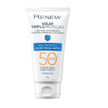 RENEW PROTETOR FACIAL RENEW SOLAR TRIPLA PROTEÇÃO MATTE ÁCIDO