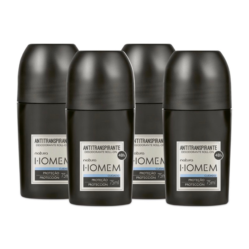 Kit 4 Unidades Roll On Homem Desodorante Antitranspirante Natura